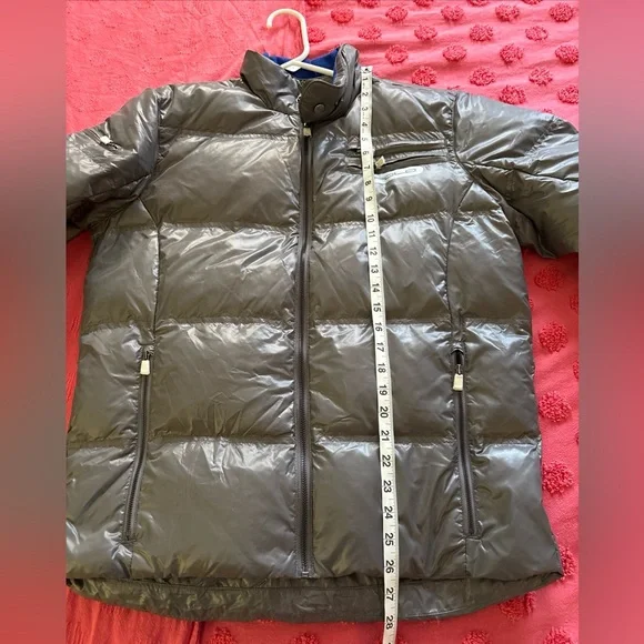 Polo Ralph Lauren Puffer Down Jacket Silver Gray Metallic Winter Women’s Size XL - Picture 10 of 11